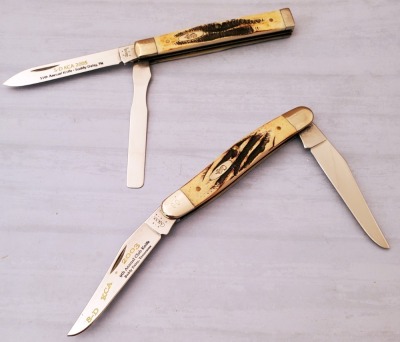 Pair of Bone Stag Case Soddy Daisy Club Knives