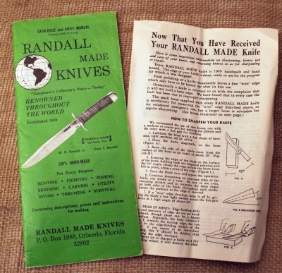 1978 Randall Made Knives Brochure