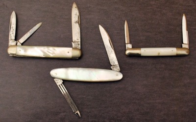 Trio of Maher & Grosh Pearl Handles