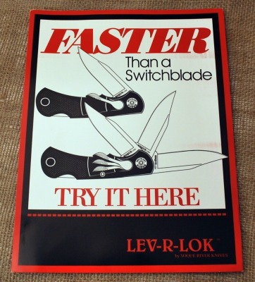 Lev-R-Lok by Soque River knives paper ad