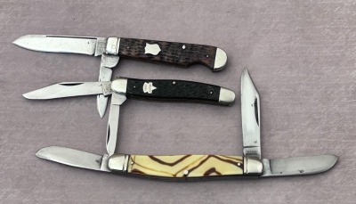 Trio of Vintage Folders Western, Keen Kutter, Hibbard Spencer and Bartlett
