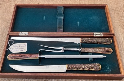 Case Stag Handle Carving Set