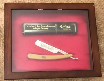 WR Case & Sons Yellow Handle Razor with Box