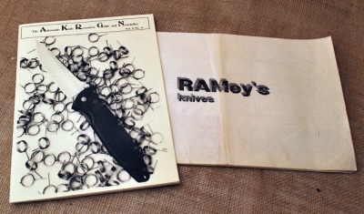 Automatic Knife Resource Guide and Newsletter and a Ramey's Knives Mock up Catalog