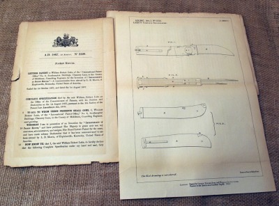 1867 Figure of William Robert Lake's Improvements to a Knife