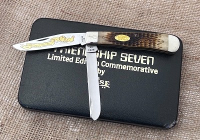 Case Commemorative 25th Anniversary Friendship Seven Bone Trapper