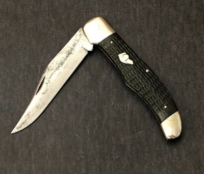 Ka-Bar Vintage Dog's Head Bone Folding Hunter