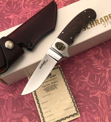 Schrade D'Holder Burled Hunter
