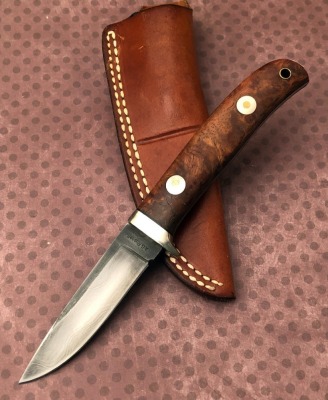 AG Russell Damascus Drop Point Hunter