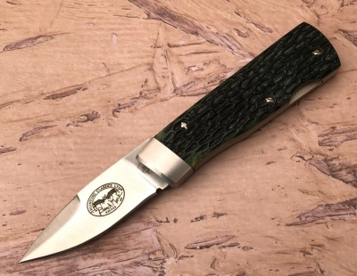 BenchMark Rolox Green Bone Handle
