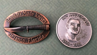 Randall Made Lapel Pin and Coin
