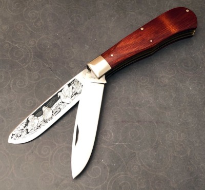 Aurum Etching Wood Handle Bullet Trapper