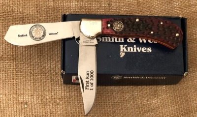 Smith & Wesson Red Bone Handle Trapper