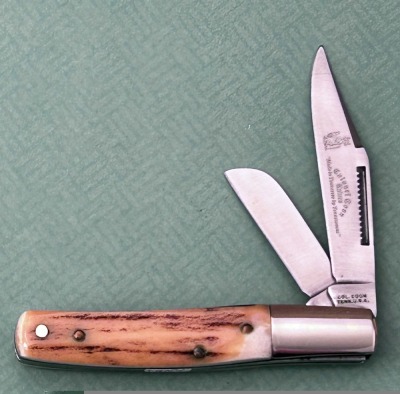 Colonel Coon Stag Two Blade Long Bolster Jack
