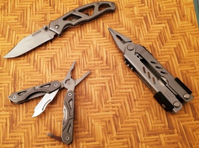 Gerber folder and 2 Multitools