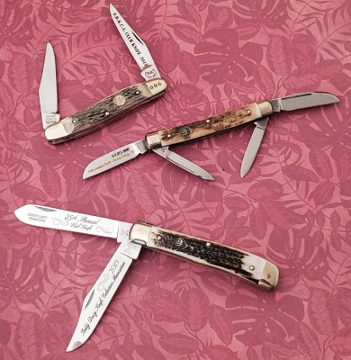 Three SDKCA German Stag Handles