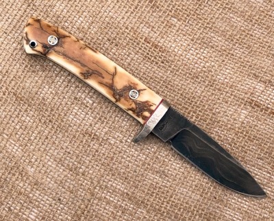 Baumgardner Handmade Mammoth Bark, Damascus Hunter