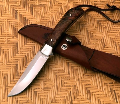 Mike Kinker Burled Wood handle Hunter