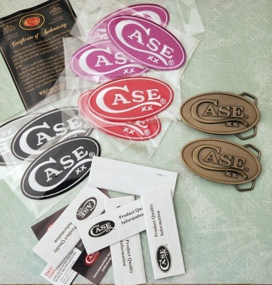 Case Packing Papers, Belt buckles and Patches