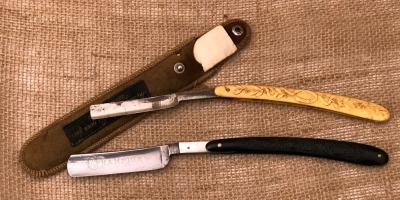 Pair of vintage straight Razors