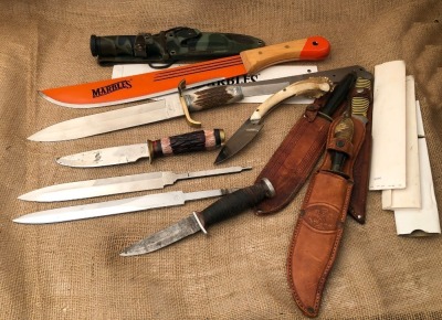 Lot of 12 Fixed Blades-Old and New