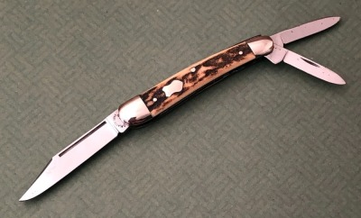 C. Platts marked German stag whittler