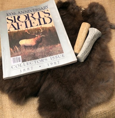 100th Anniversary Sport Afield Collectors Issue, Two Pieces of Stag and a Rabbit Pelt