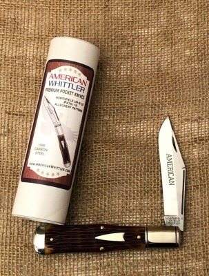 American Whittler 976119 Antique Yellow Peachseed Jigged Bone