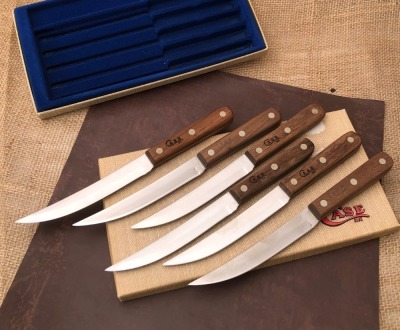 Set of Six Case Steak Knives in box.