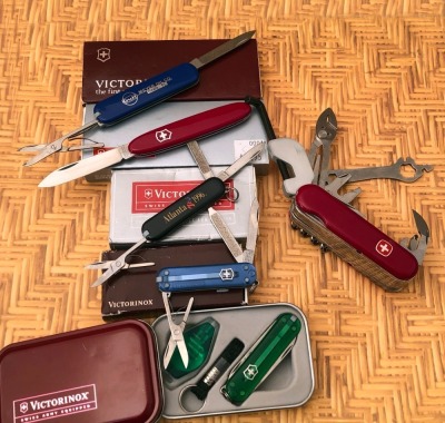 Six Victorinox Swiss Army Knives