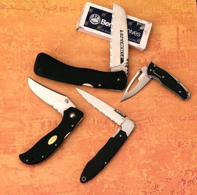 Four Folders, Beretta, Browning, Solo and Cold Steel