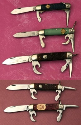 Group of Five BSA Scout Knives
