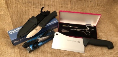 Three Fixed Blades and a Pair of Scissors