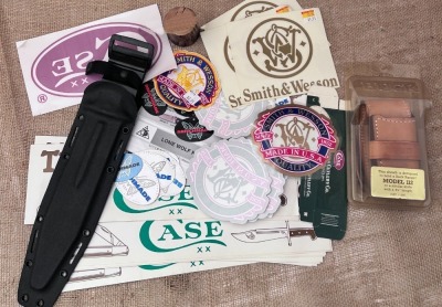 Lot of Cutlery Stickers, Sheaths and More