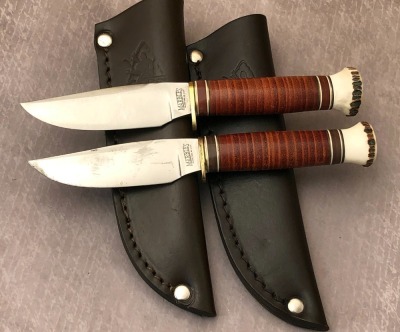 Pair of Leather/Stag Marbles USA