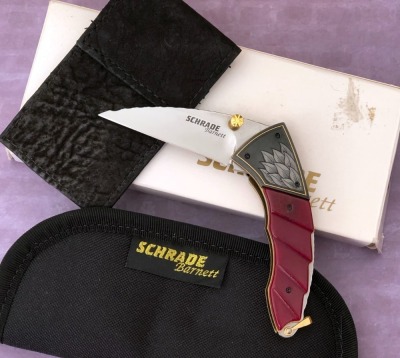 Schrade Barnett Red Bone Locking Liner
