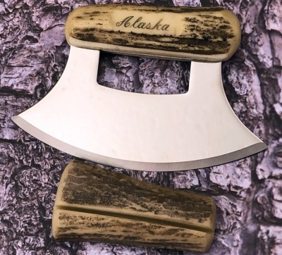 Alaskan Ulu Knife with Stand