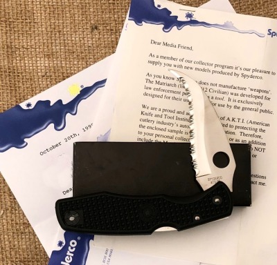 Spyderco Matriarch pre-release model* MultiPar bidding. See Lot 450 for details