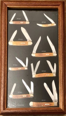 Case 2006 Harvest Orange Bone Set in Plaque
