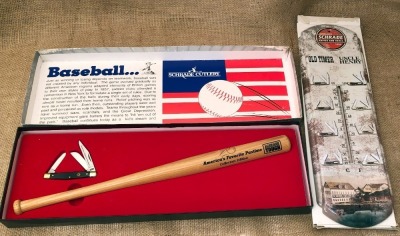 Schrade USA Baseball Set and Outside Thermometer