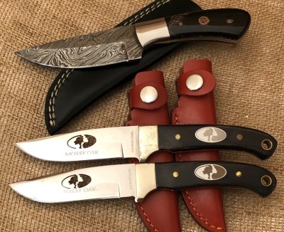 Two Frost Mossy Oak Hunters and an Unmarked Damascus Hunter