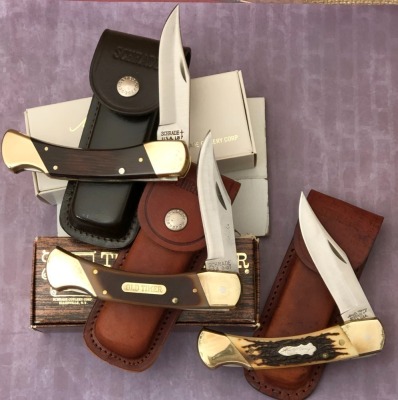 Three Schrade USA Lockbacks