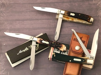 Schrade USA 293 Trapper, 285-UH Trapper and a 97OT Trapper