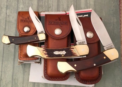 Three Schrade USA Uncle Henry lockbacks