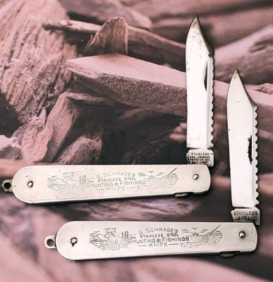 Pair of G. Schrade's Stainless Steel Hunting & Fishing Knives