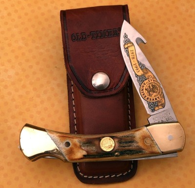 Schrade USA Stag 15th Anniversary of North American Hunting Club Commemorative Folding Hunter Lockback
