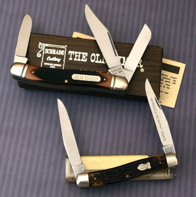 Schrade USA 858 Stockman and a Schrade Walden 787 Muskrat