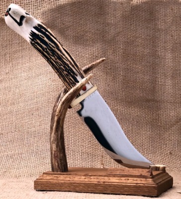 Tim Miller TMCK Carved Stag Hunter, with Stand