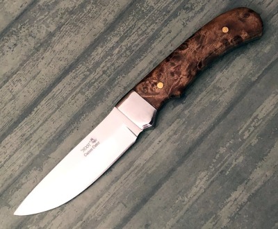 Steve Hooten "Hoot" Burl Drop Point