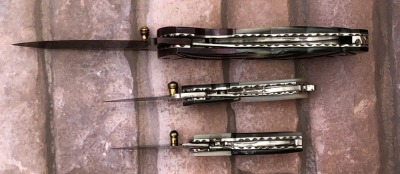Trio of Unmarked Pearl and Abalone Locking Liners - 3